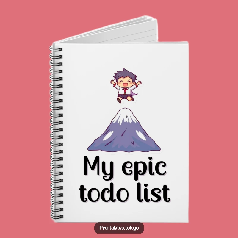 Funny Mount Fuji Leap Notebook: Humorous Journal for Adventures - Perfect Gift!