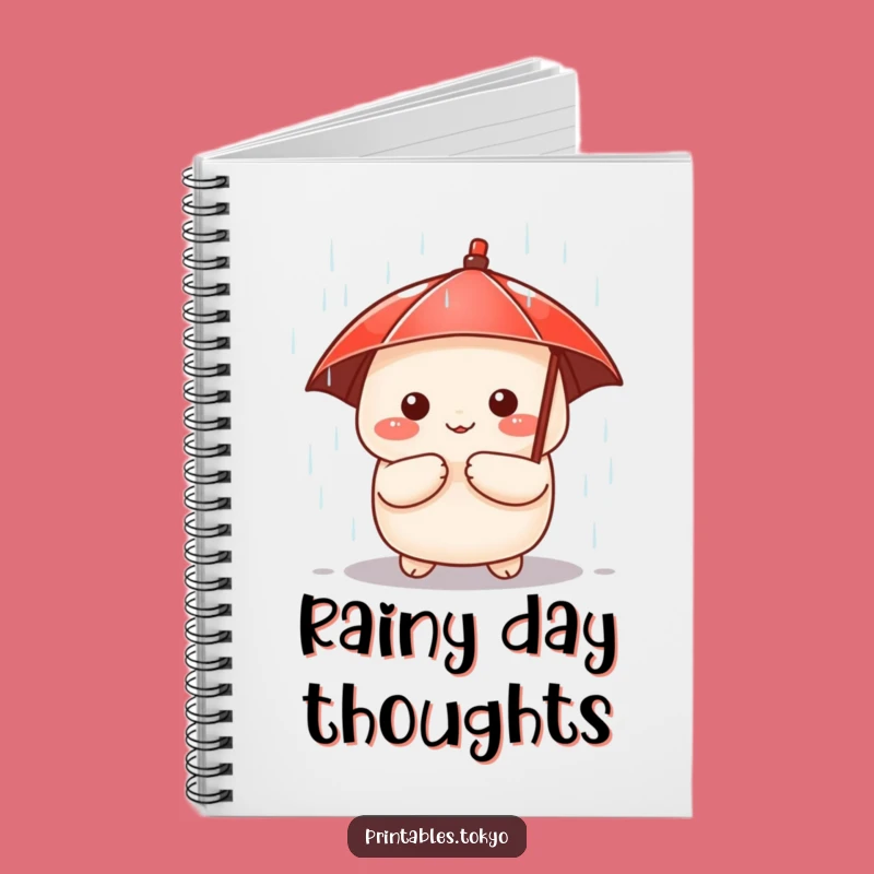 Funny Dumpling Notebook: Cute Umbrella Character Journal - Adorable Stationery