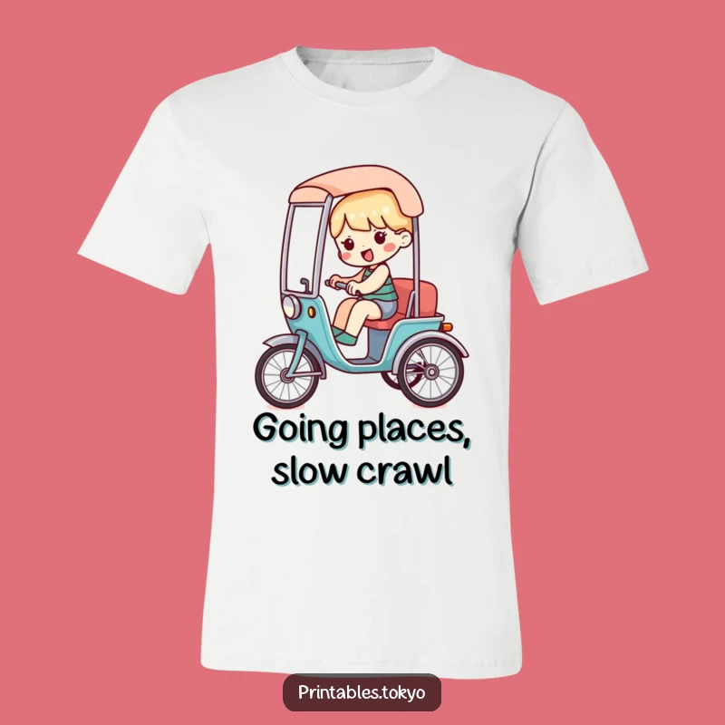 Funny Rickshaw T-Shirt - Stylized Character Transport, Perfect Gift