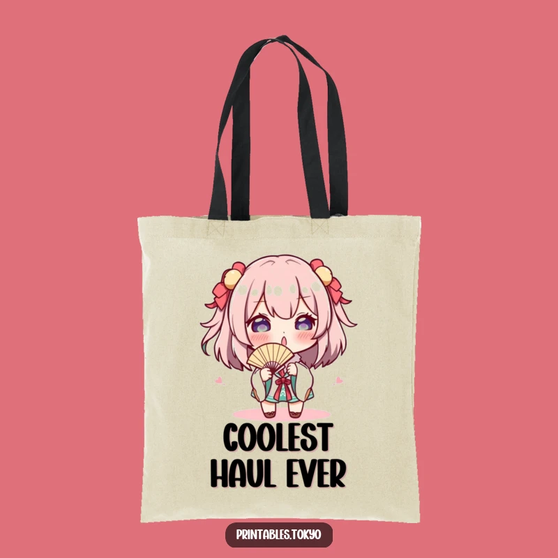 Funny Fan Wielder Tote Bag: Playful Character Carryall, Your Hilarious Funny Gift for Essentials!
