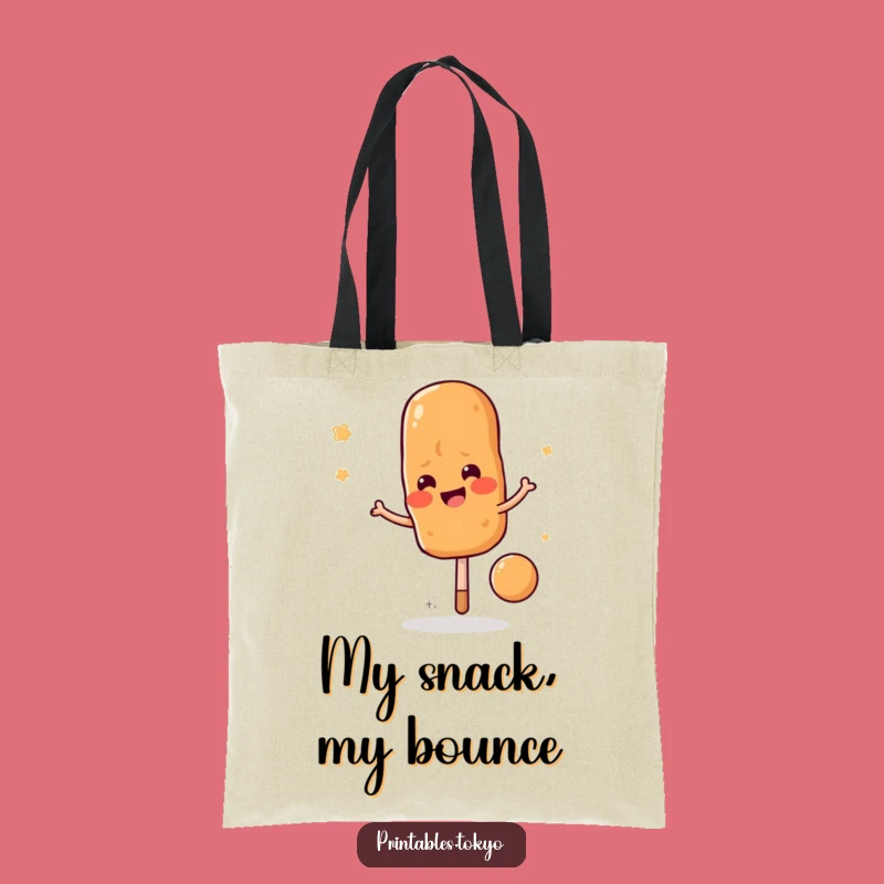 Funny Yakitori Skewer Bounce Tote Bag: Carry Your Snacks in Style, A Funny Gift!